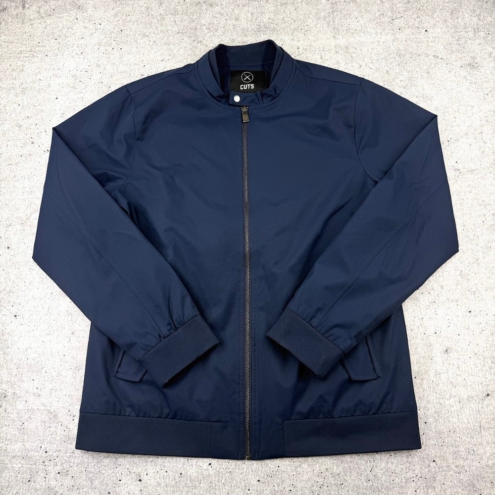 Cuts Clothing Mens XL Navy Blue Bomber Jacket MO10027N Sport of Business Minimal